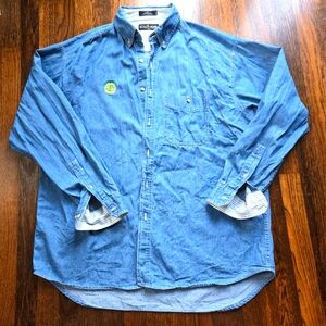 Vintage Denim Crystal‎ Downs Luna Pier Shirt Size XL
